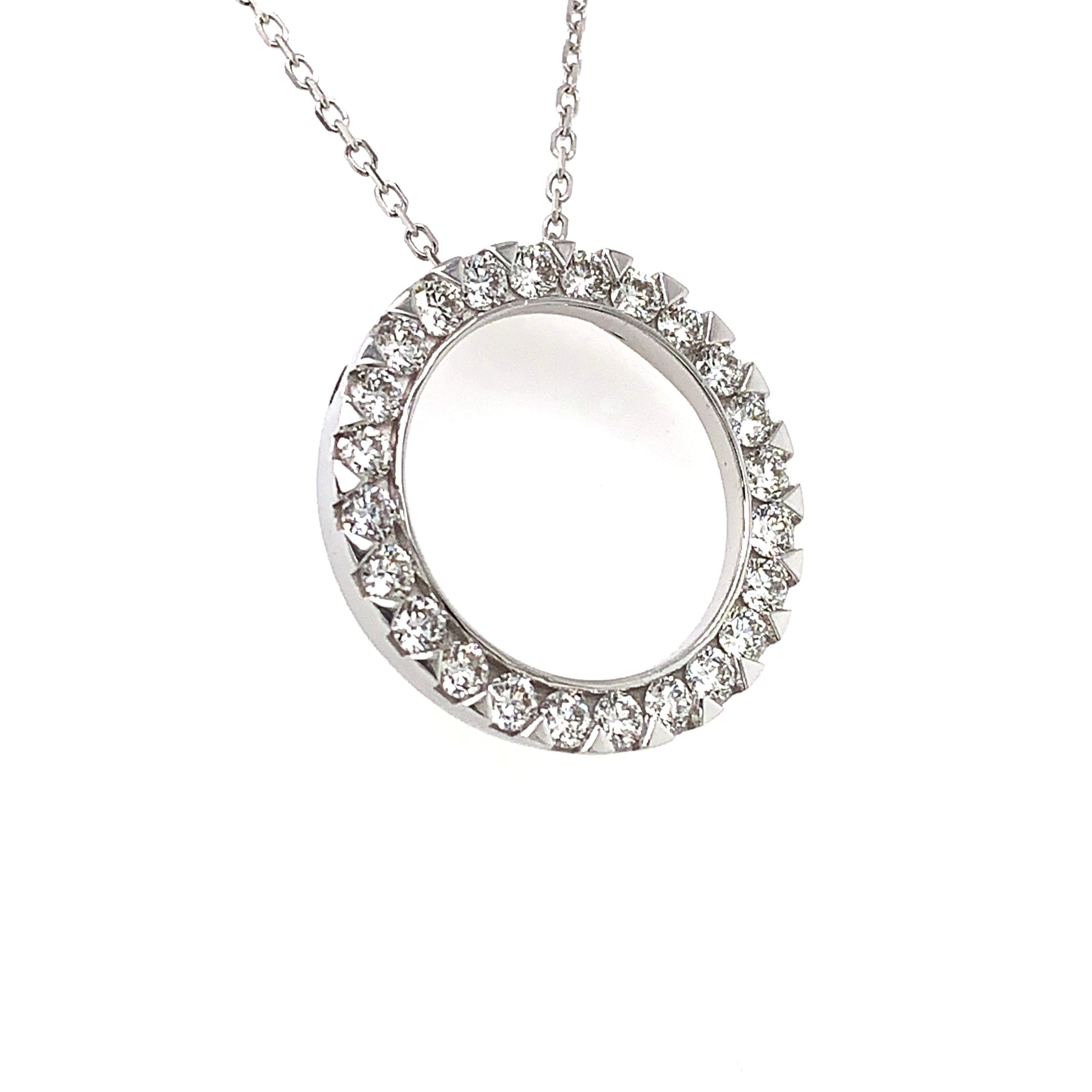 1 Carat Diamond Circle Necklace