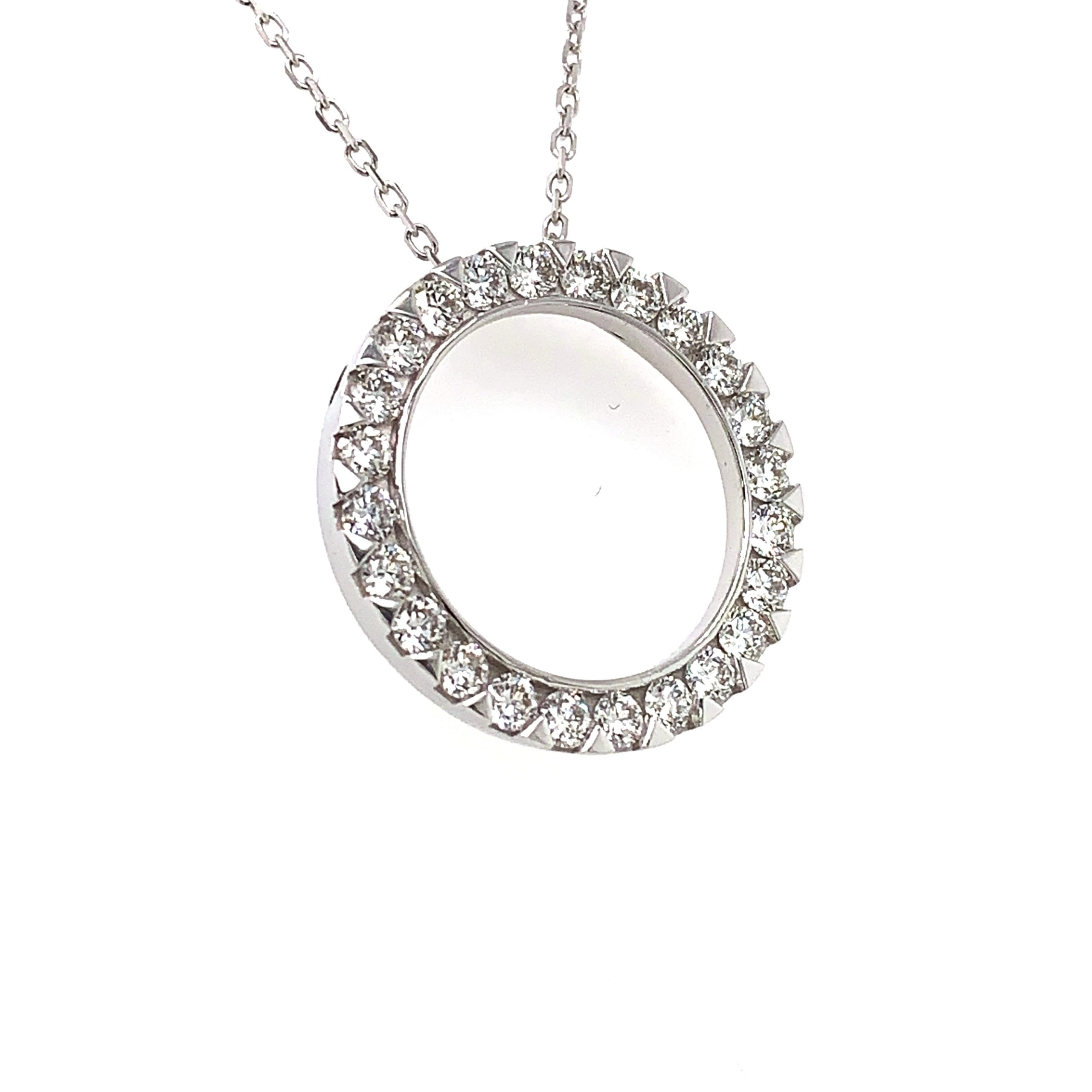 1 Carat Diamond Circle Necklace