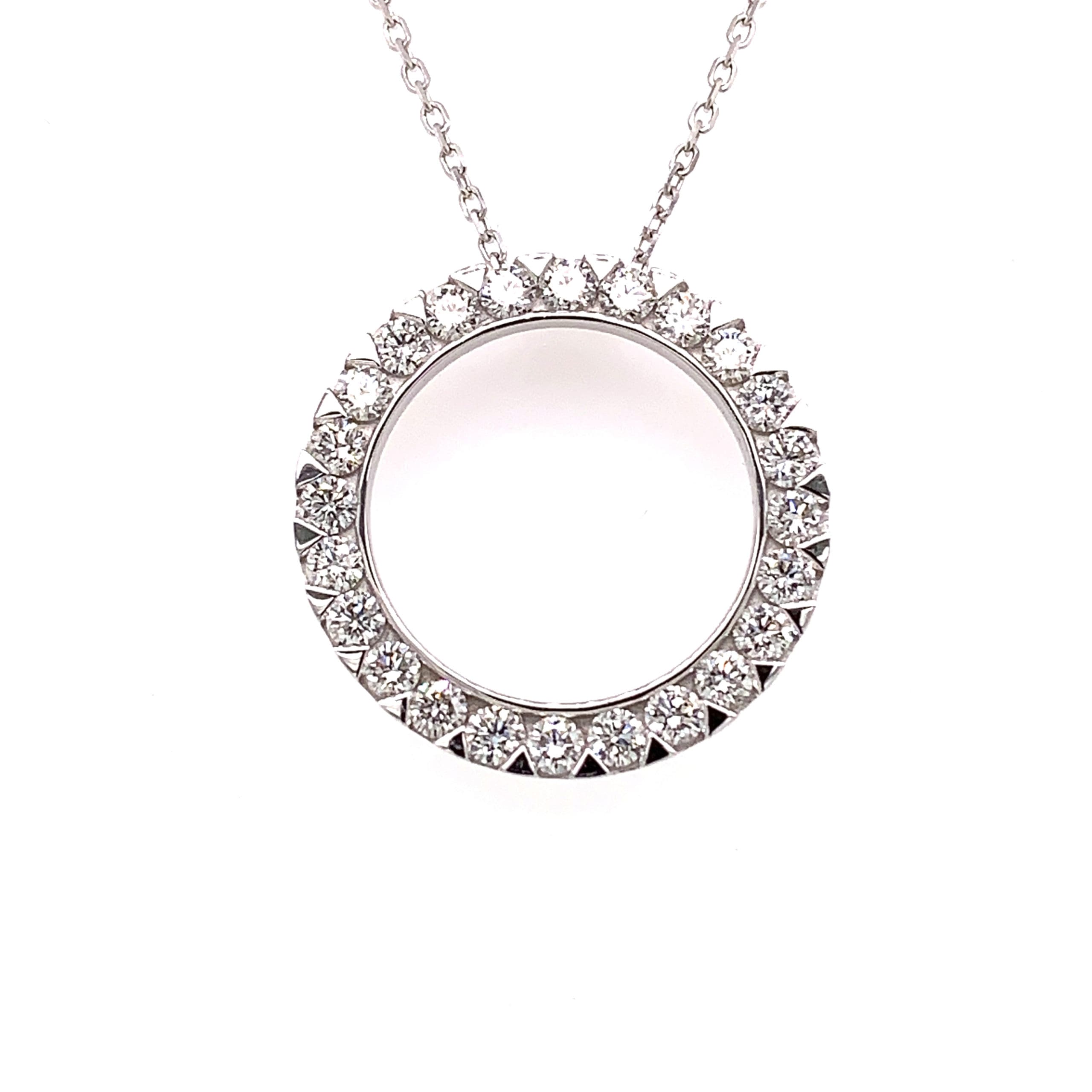 1 Carat Diamond Circle Necklace