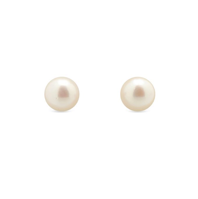 9ct Gold Pearl Stud Earrings 6-6.5mm