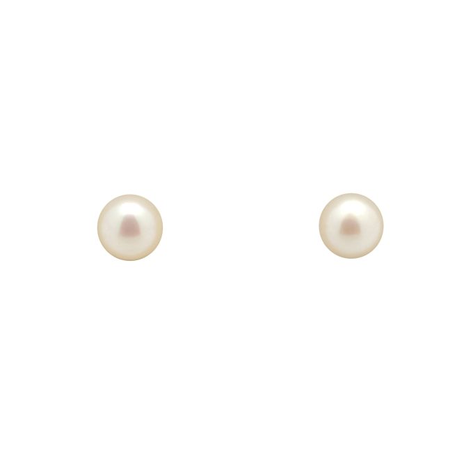 Small White Pearl Stud Earrings