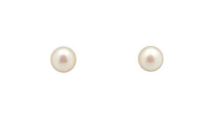 9ct Gold Pearl Stud Earrings 6.5-7mm