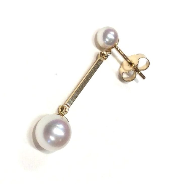 9ct Gold Pearl Drop Earrings