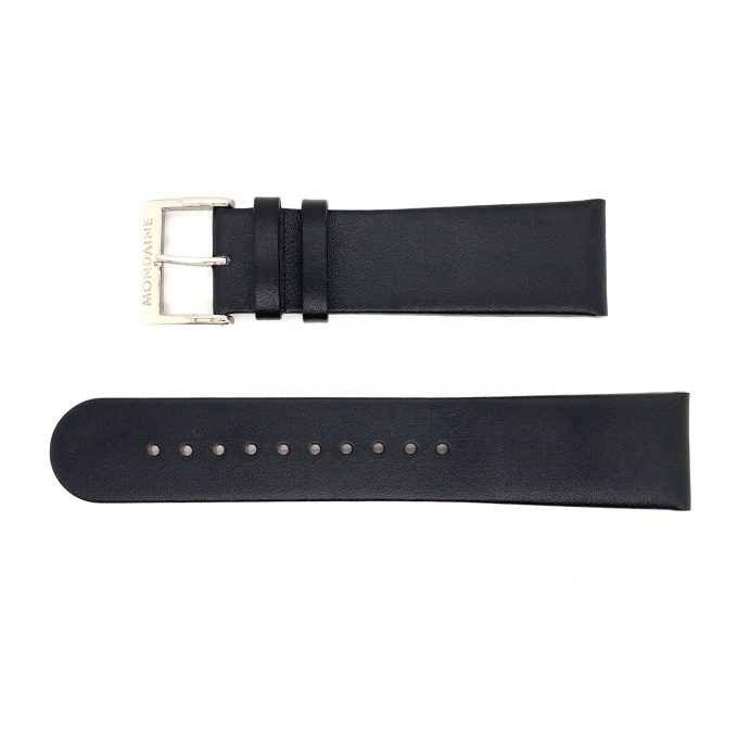 Mondaine Vegan 22mm Black Watch Strap