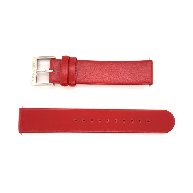 Mondaine 18mm Red Vegan Leather Strap