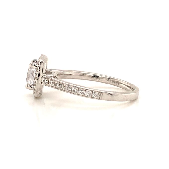 0.50ct Cushion Diamond Pave Ring