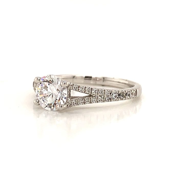 0.85ct Diamond Split Shank Ring