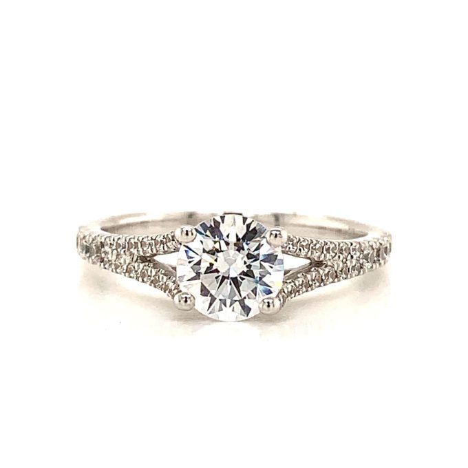 0.85ct Diamond Split Shank Ring