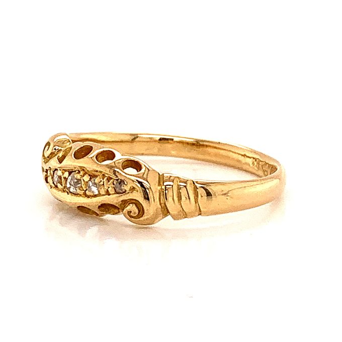 Antique 18ct Gold Diamond Set Ring