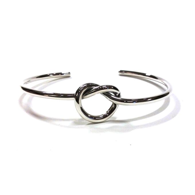 Silver Knot Torque Bangle
