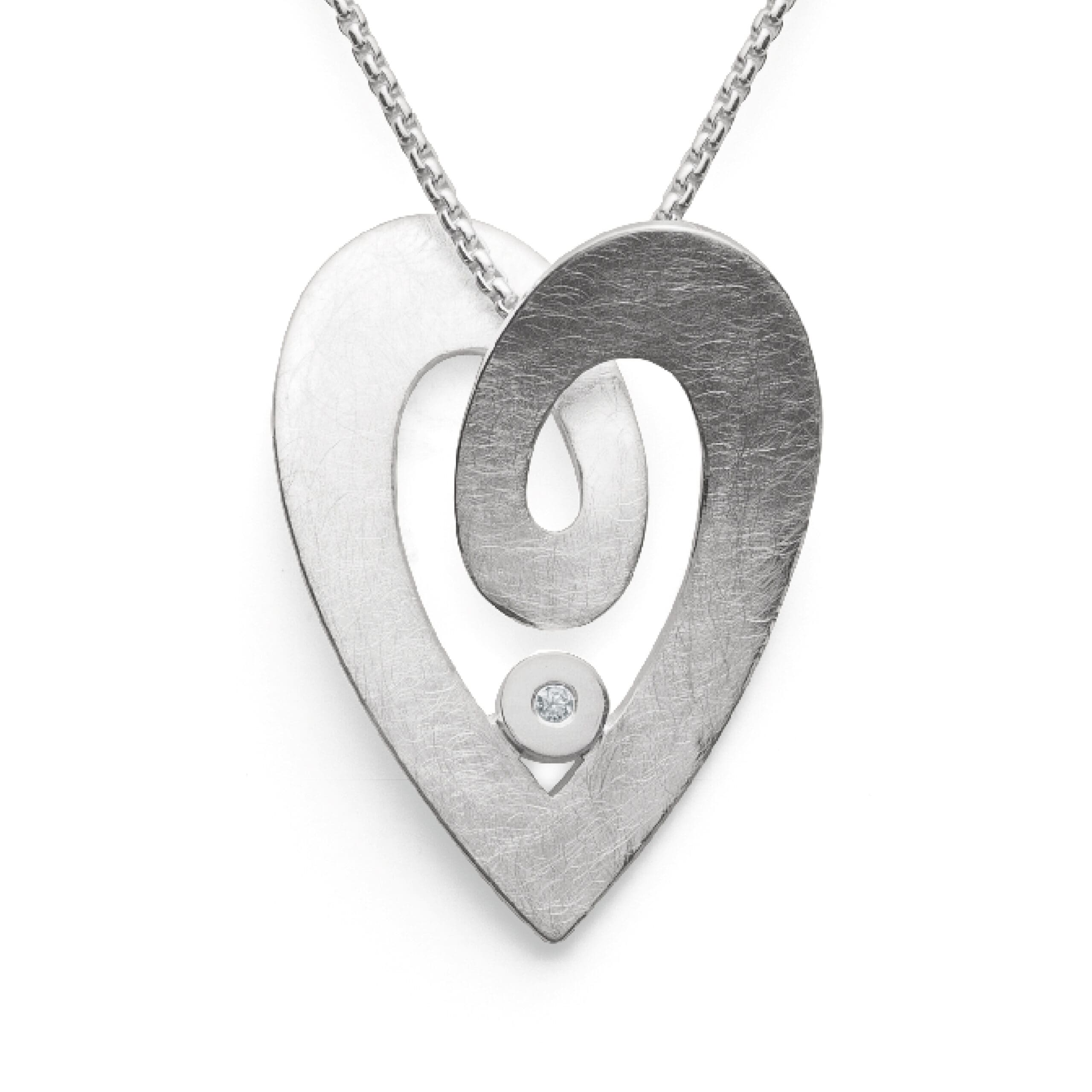 Dynamic Diamond Heart Pendant