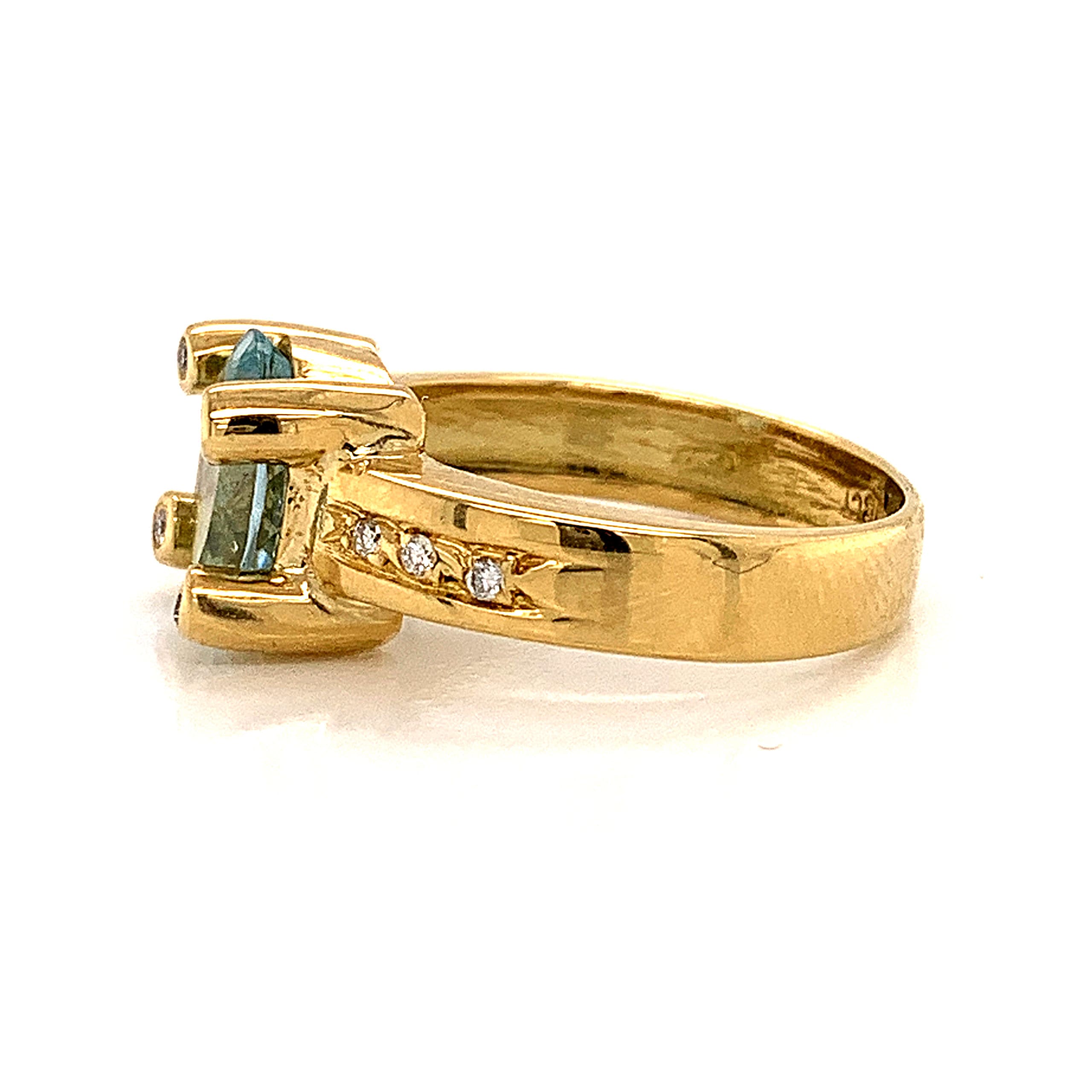 Topaz and Diamond Dress Ring