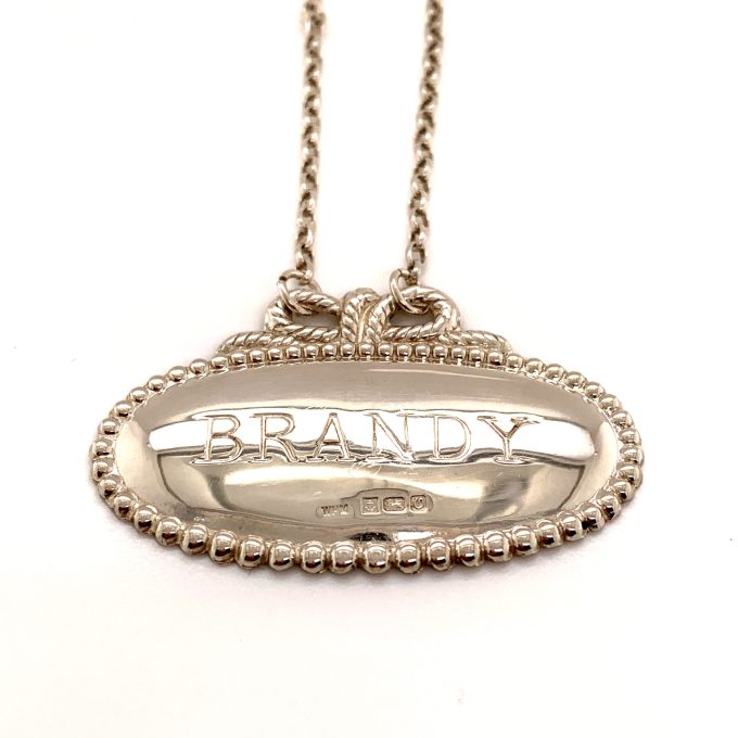Sterling Silver Brandy Label