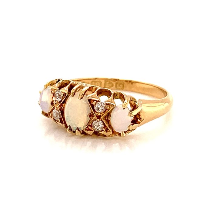 Antique Opal and Diamond Ring