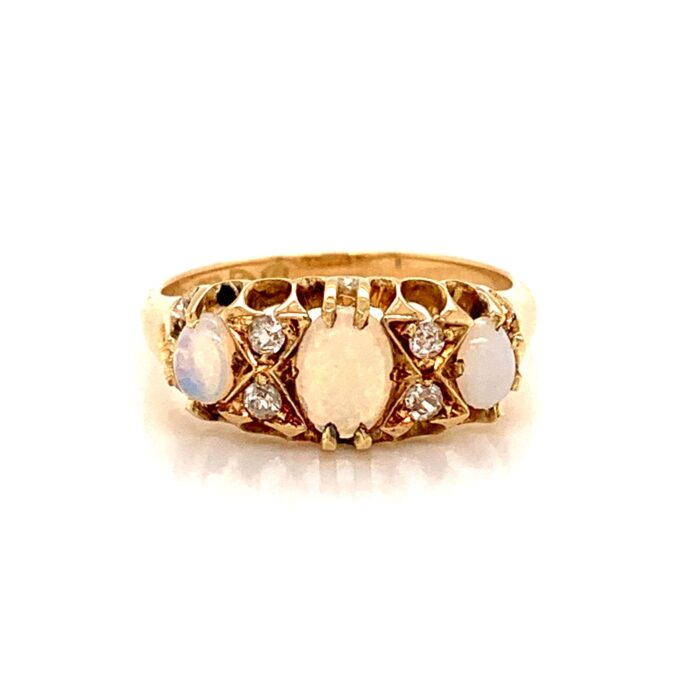 Antique Opal and Diamond Ring