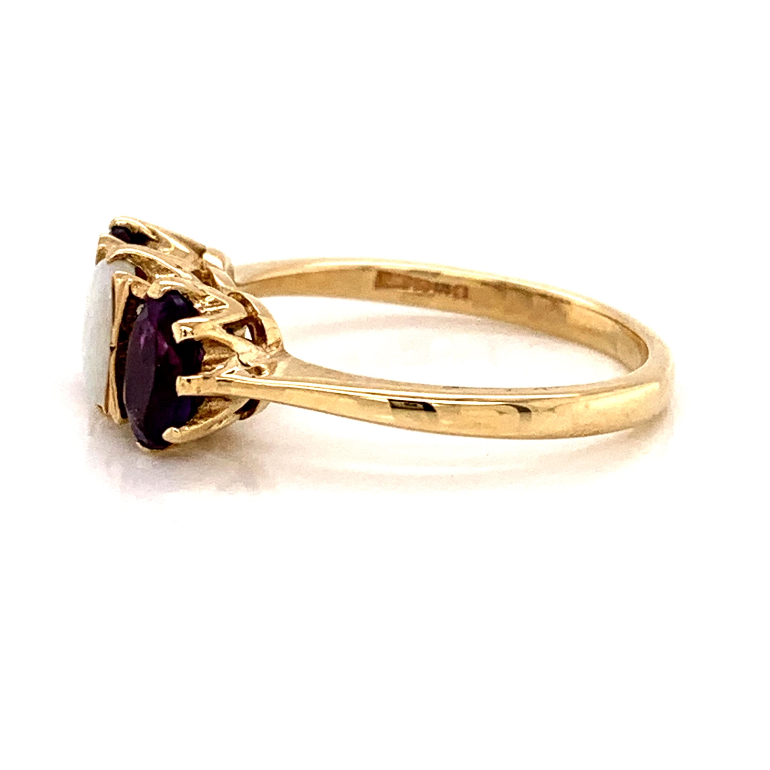 Amethyst and Opal Dress Ring