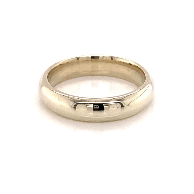 Gents White Gold Court Band 5mm