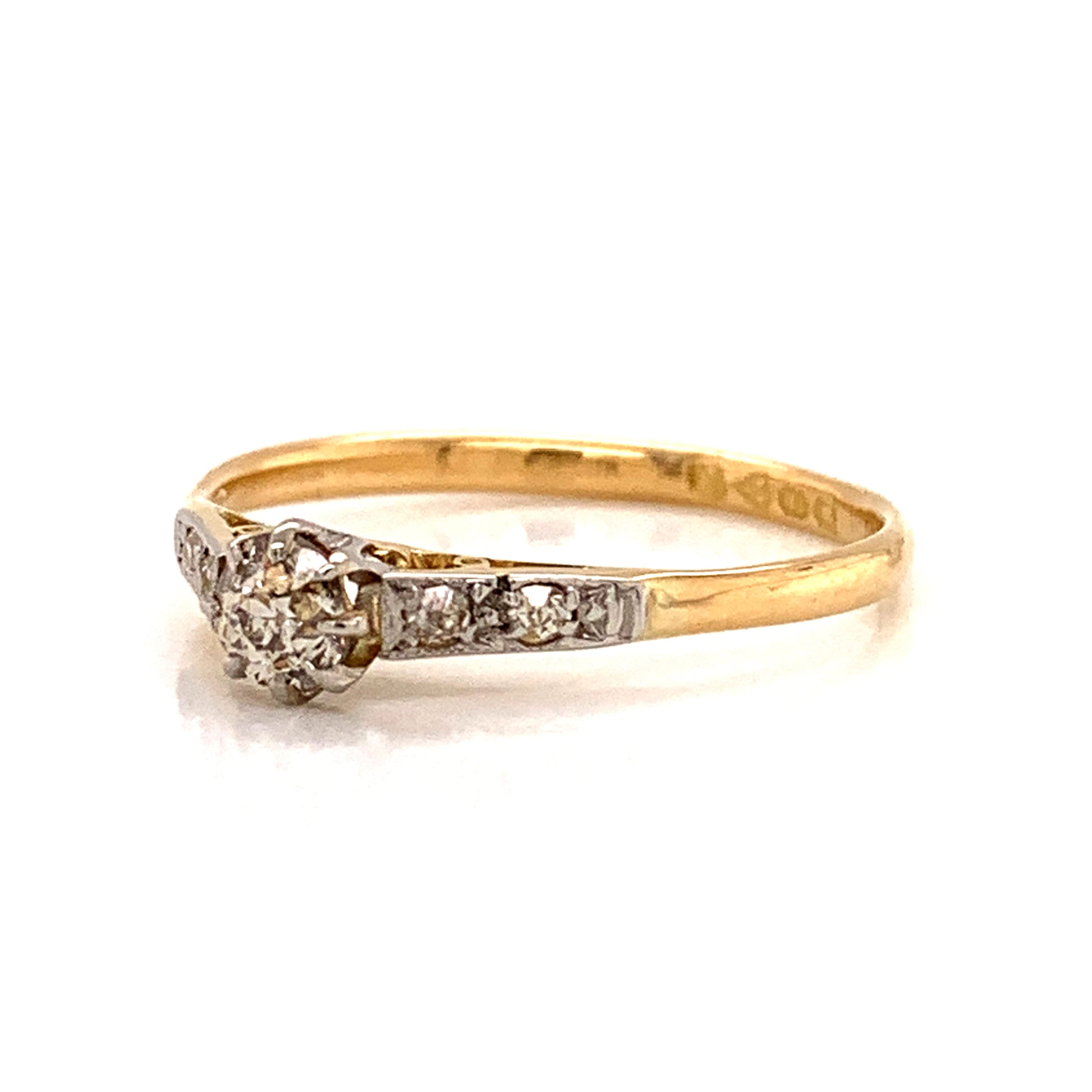 Vintage Diamond Solitaire Ring