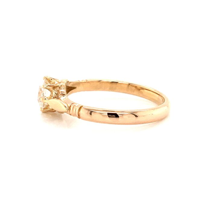 Vintage Handmade 18 Carat Gold Diamond Solitaire Ring