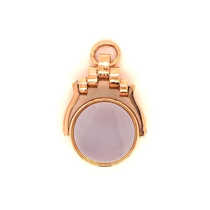 Antique Rose Gold Circular Fob
