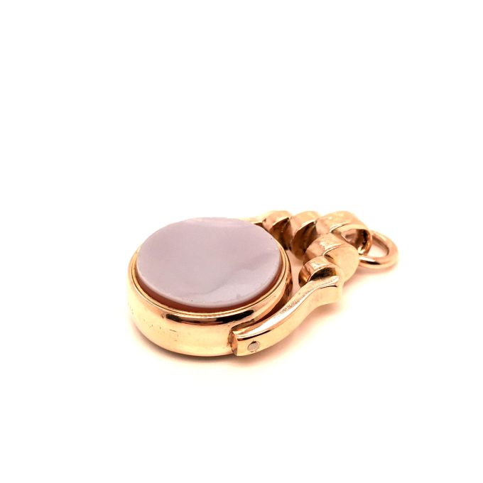 Antique Rose Gold Circular Fob