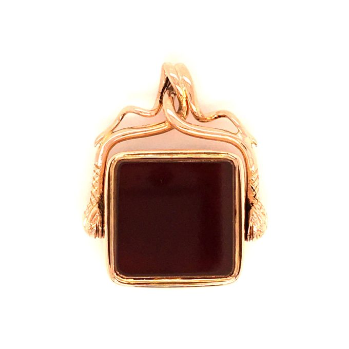 Antique Rose Gold Double Sided Fob