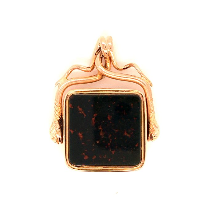 Antique Rose Gold Double Sided Fob