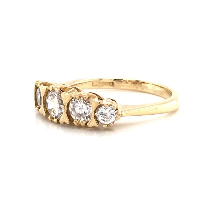Cubic Zirconia Five Stone Ring
