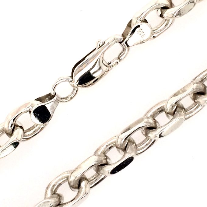 Chunky Silver Trace Link Chain