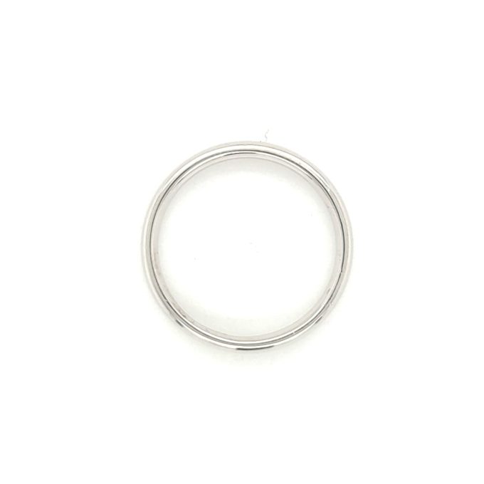 Ladies White Gold Court Band 3mm