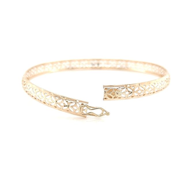 Yellow Gold Pierced Bangle
