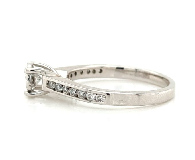 Diamond Shoulder Solitaire Ring