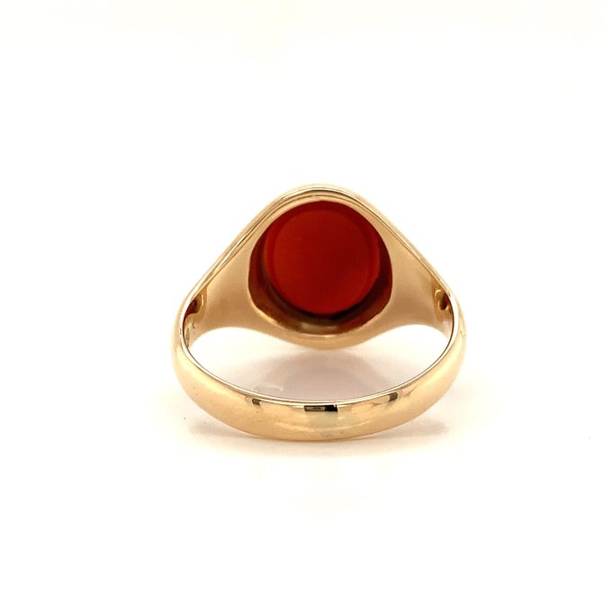 Gents Oval Carnelian Signet Ring