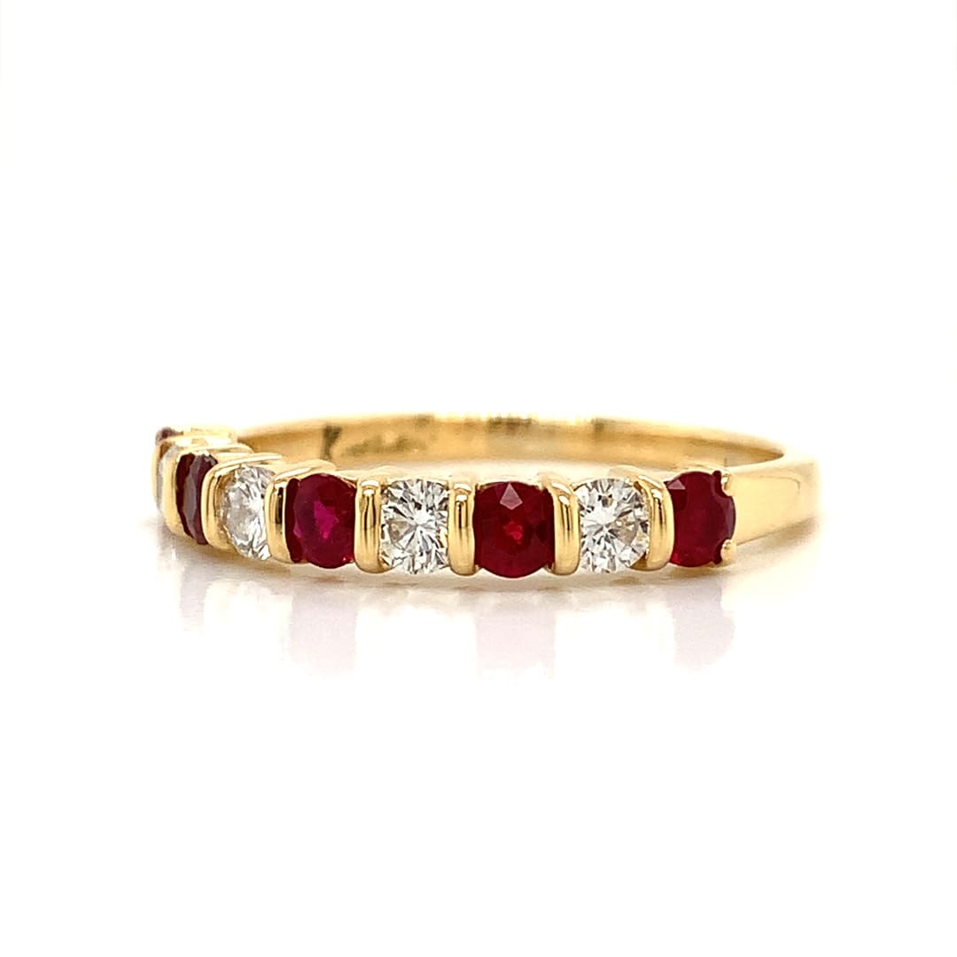 Kutchinsky Ruby and Diamond Eternity Ring