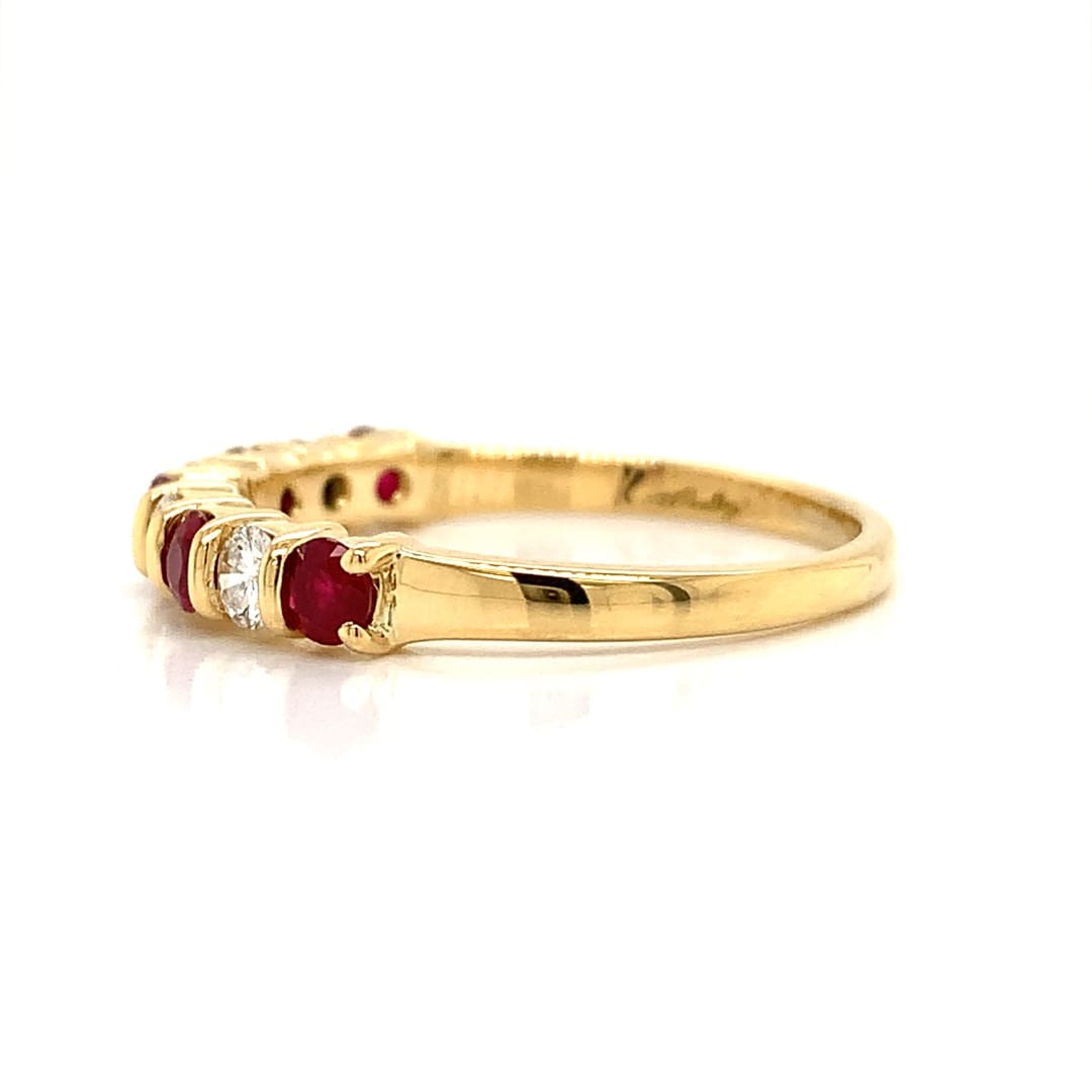 Kutchinsky Ruby and Diamond Eternity Ring
