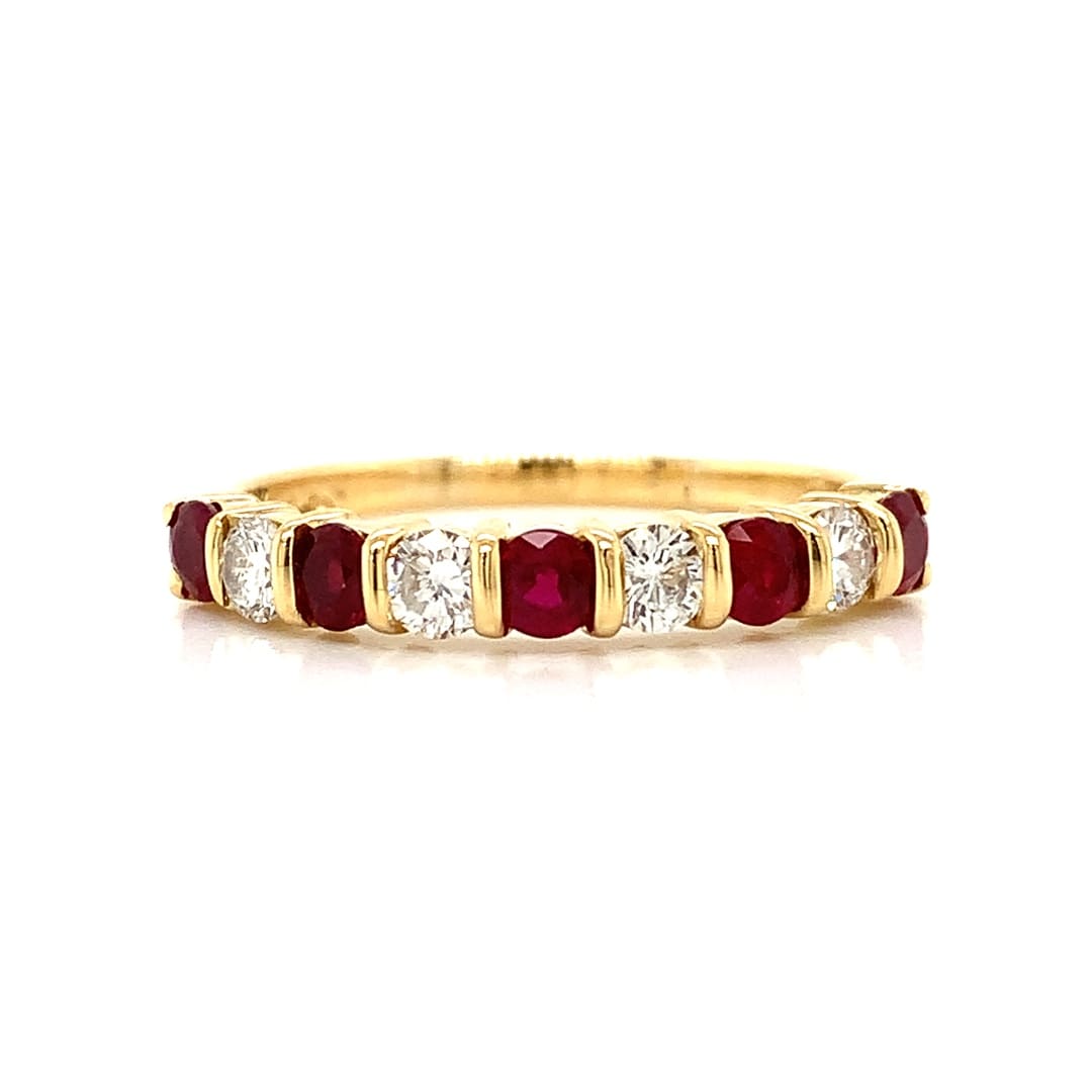 Kutchinsky Ruby and Diamond Eternity Ring