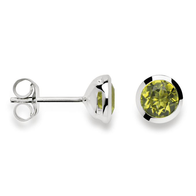 Peridot Stud Earrings by Bastian