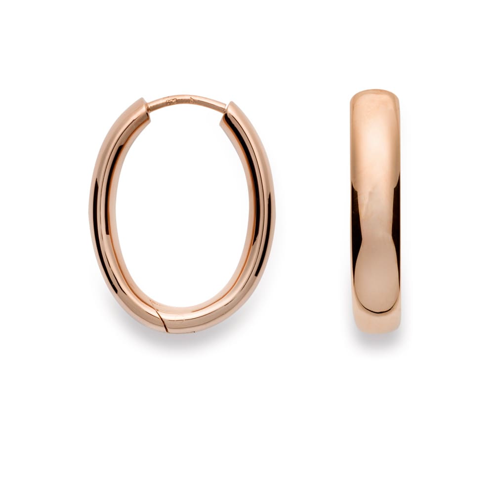 Plain Creole Hoop with a Rose Gold Finish