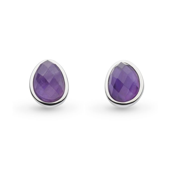 Kit Heath Coast Amethyst Stud Earrings