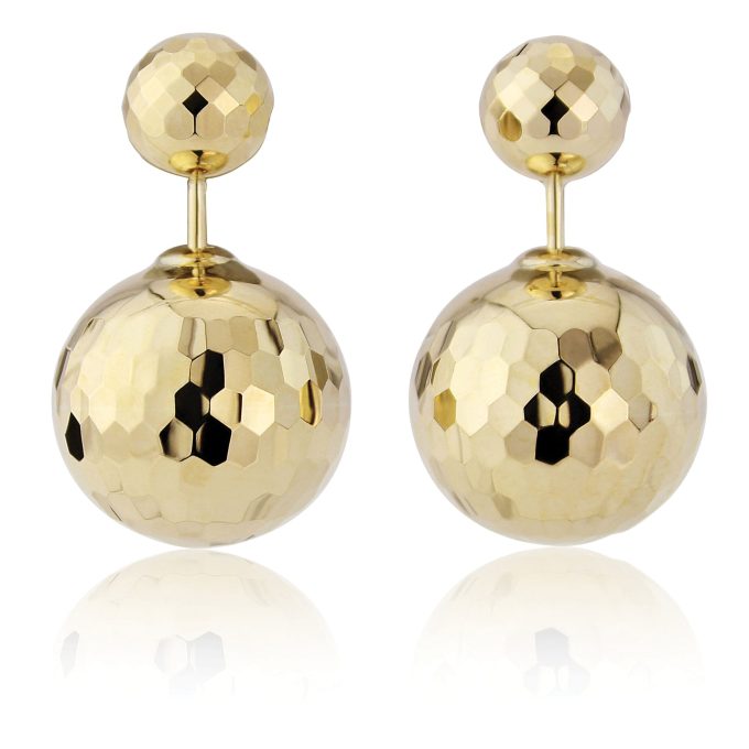 Double Gold Ball Stud Earring