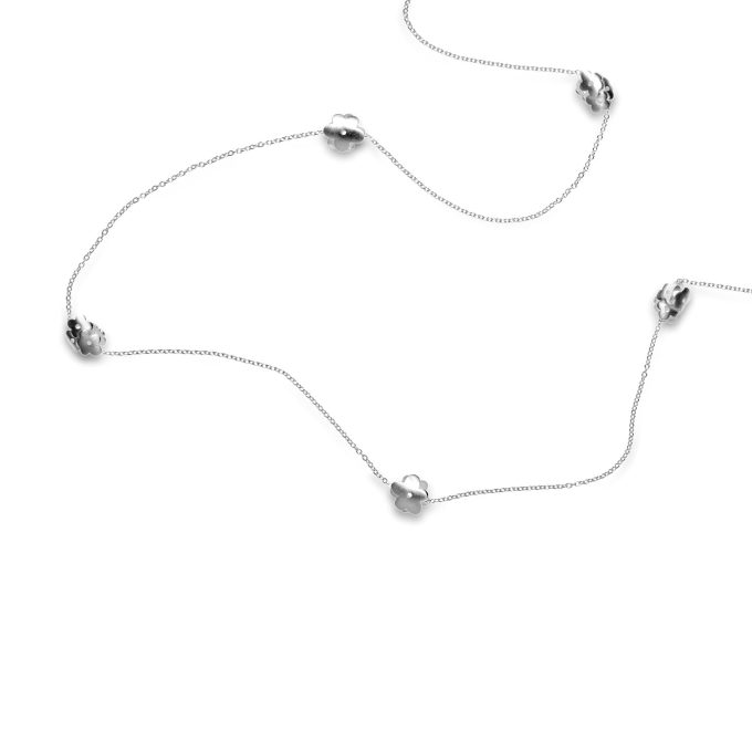 Bastian Silver Flower link Necklace