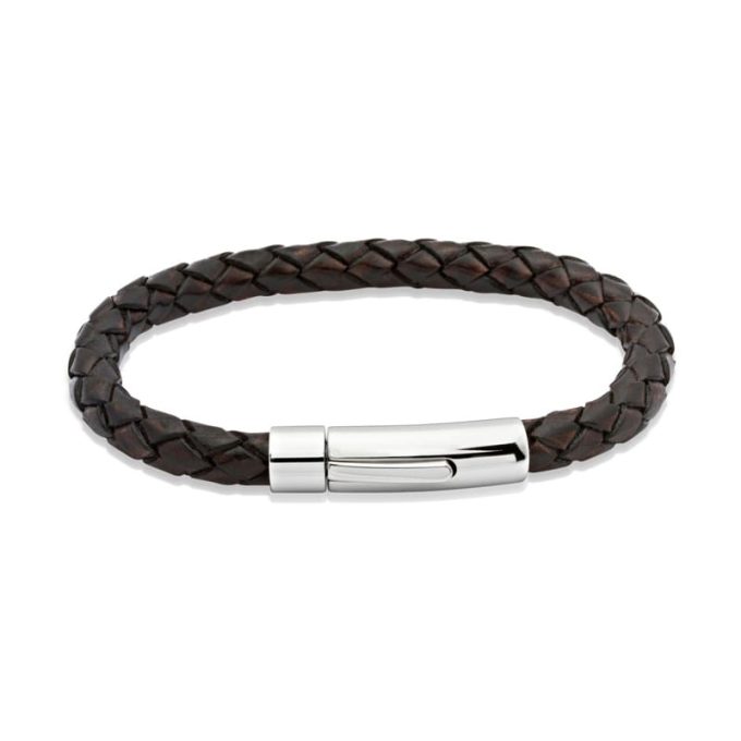 Unique Gents Antique Dark Brown Leather Bracelet