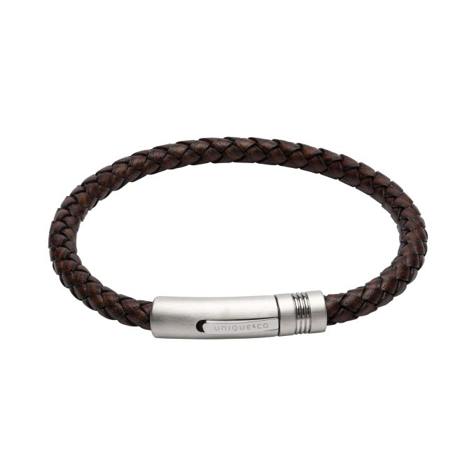 Unique Gents Antique Dark Brown Leather Bracelet
