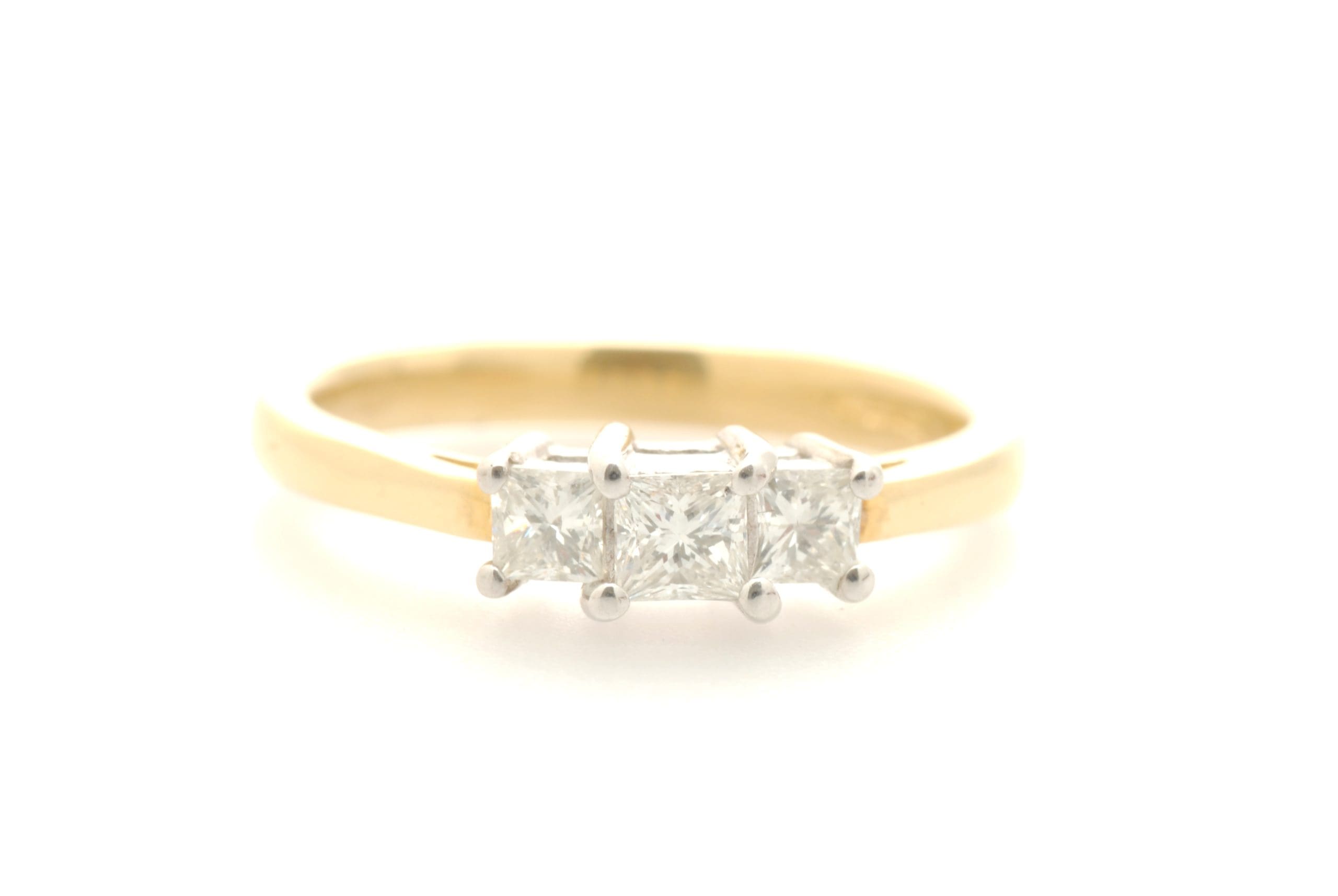 Trilogy Diamond Ring in Yellow Gold