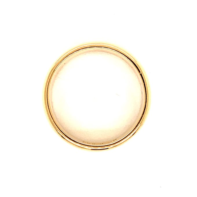18ct Gold 8mm D Shape Band