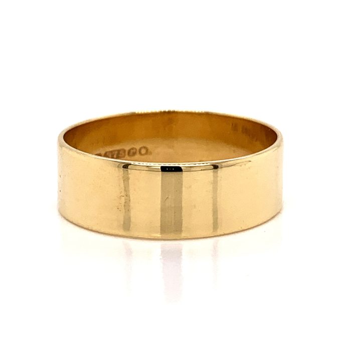 Gents 7mm Flat Gold Band