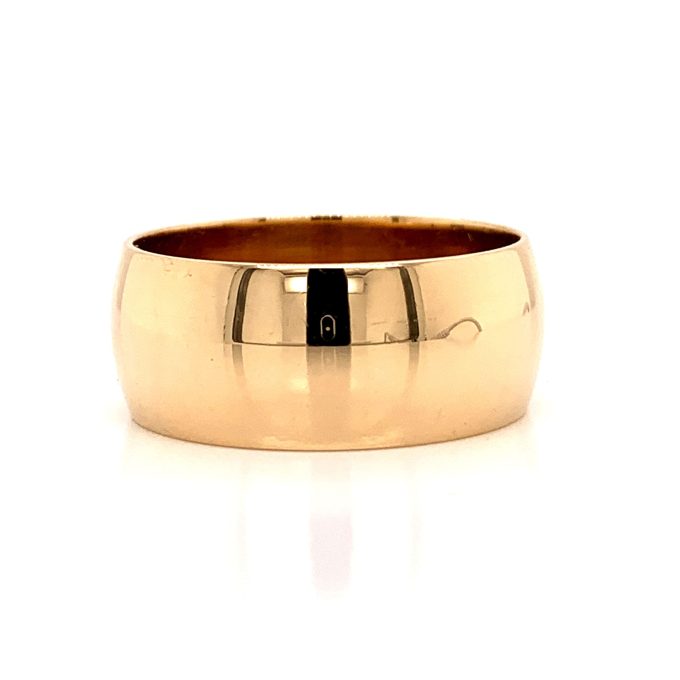 9ct Gold 9mm D Shape Band