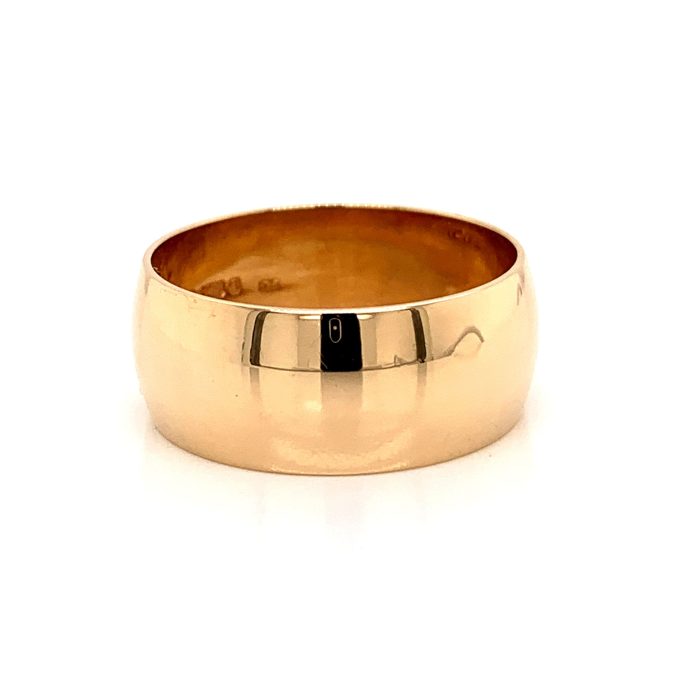 9ct Gold 9mm D Shape Band