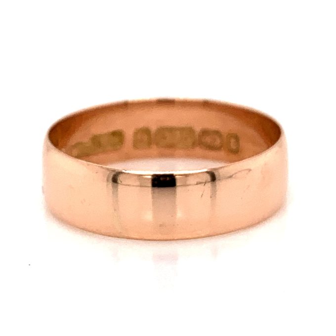 Antique 9ct Rose Gold Ladies Band