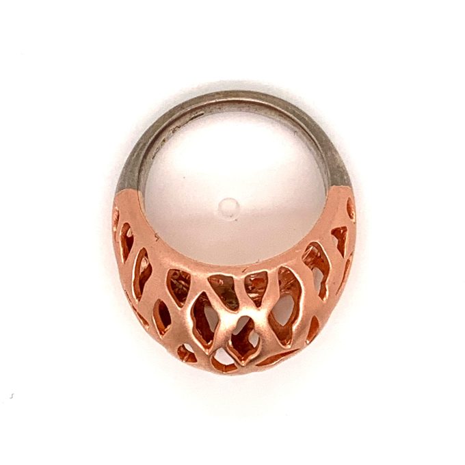 Bastian Rose Gold Pierced Bombe Ring